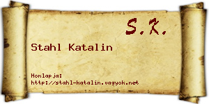 Stahl Katalin névjegykártya